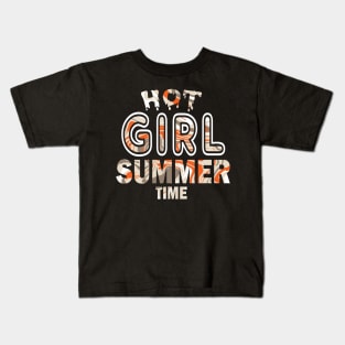 Hot Girl Summer Time Funny Summer Vacation Shirts For Girl Kids T-Shirt